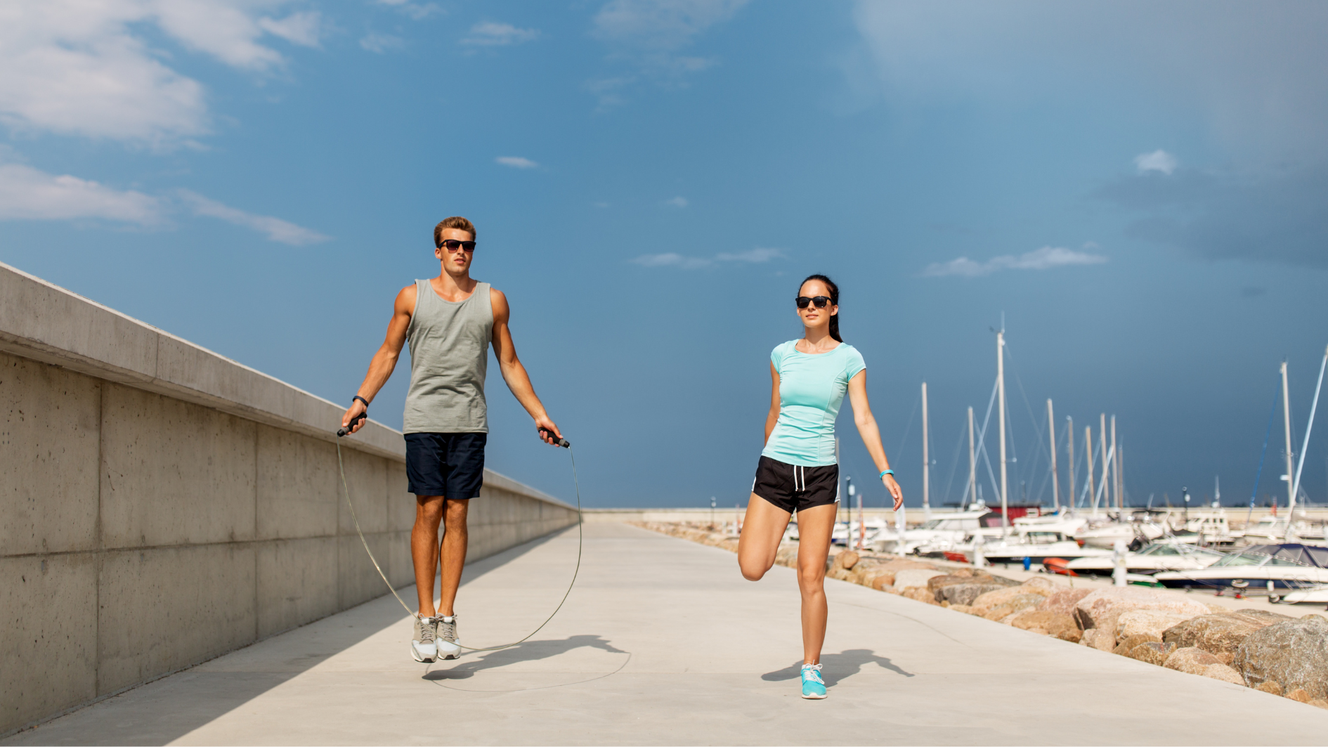 Khởi động cơ thể trước khi bắt đầu nhảy dây