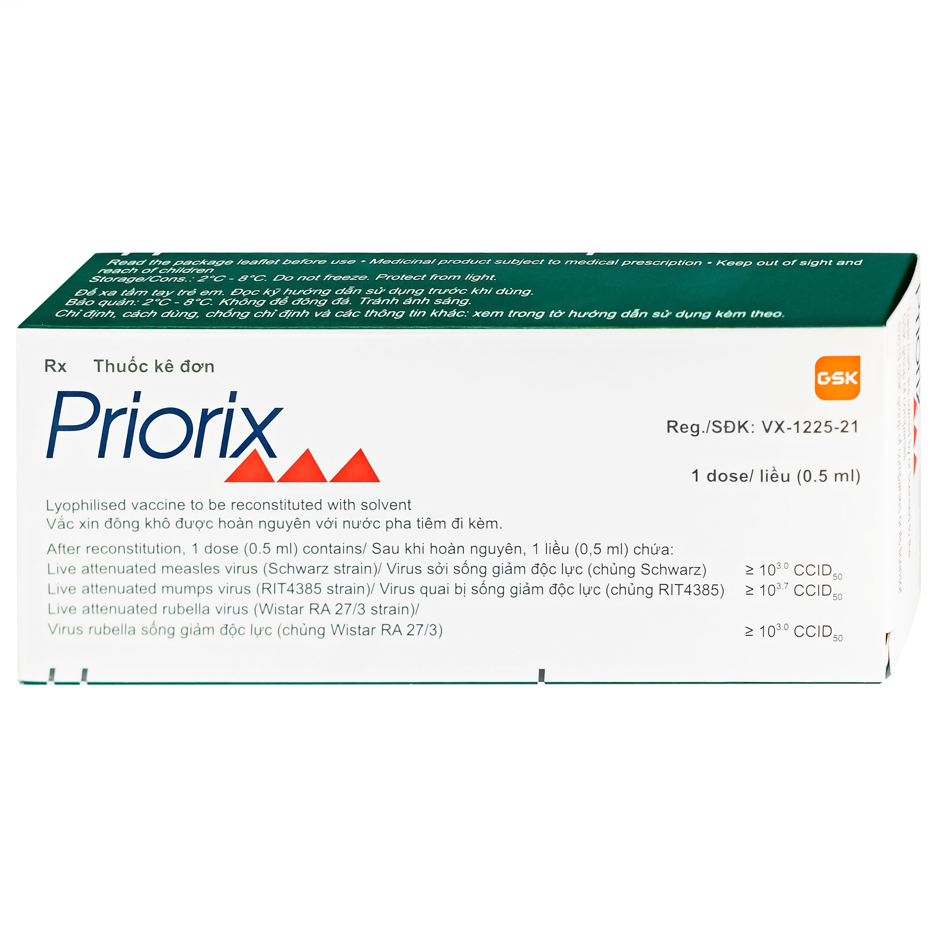 Priorix Rash Vắc xin Priorix (Bỉ) phòng ngừa bệnh sởi, quai bị, rubella
