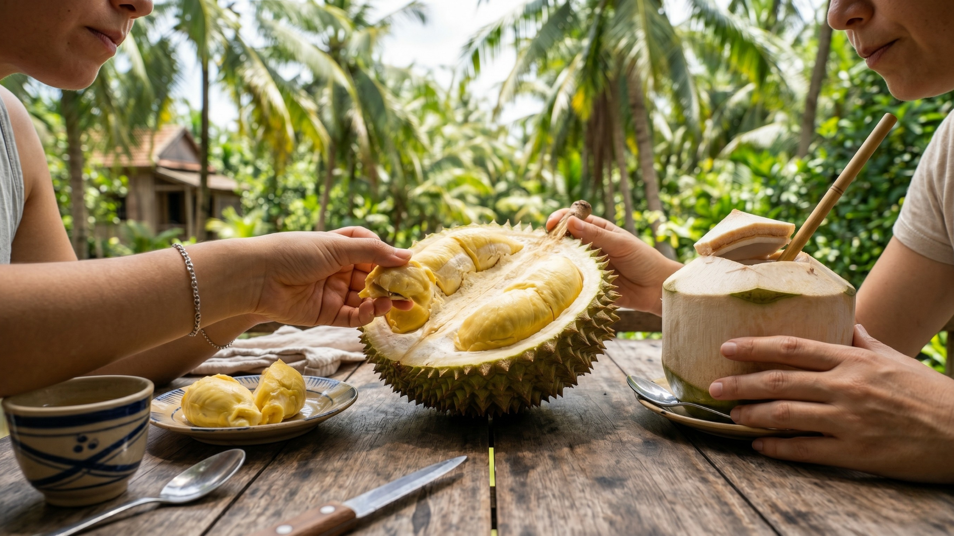 Vì sao ăn chung sầu riêng và nước dừa có thể gây đầy bụng?