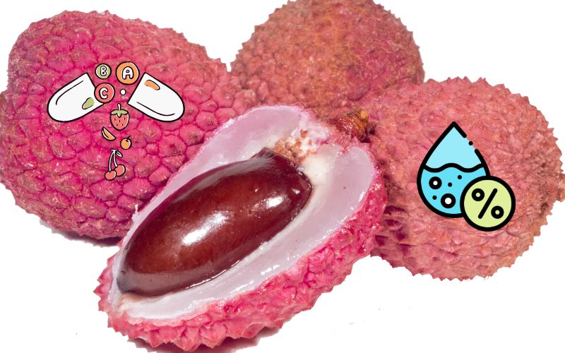 Vải chứa nhiều thành phần dinh dưỡng như vitamin C, khoáng chất, bù nước trong những ngày nắng nóng