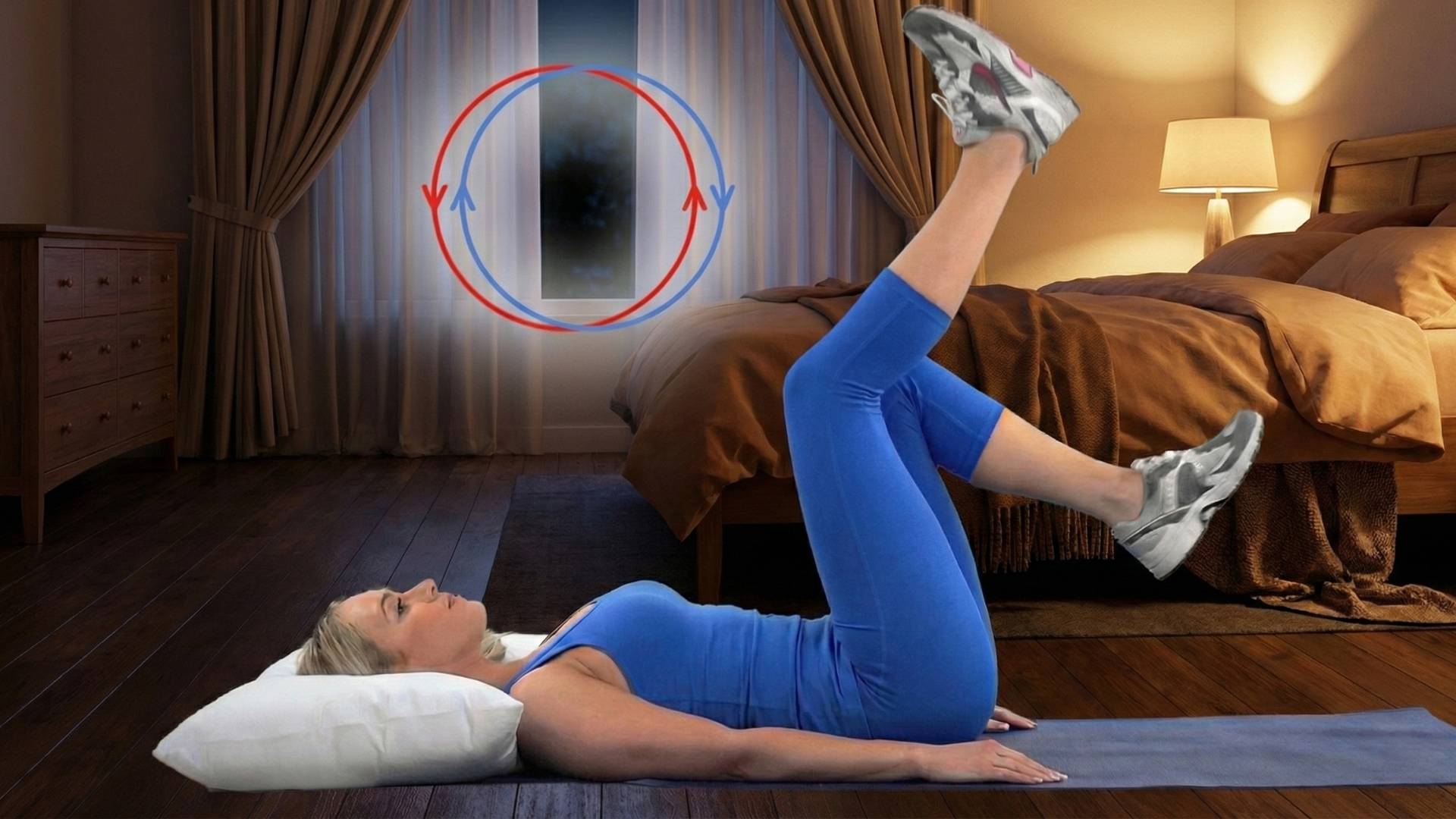 Đạp xe trên không giúp giảm mỡ bụng dưới hiệu quả