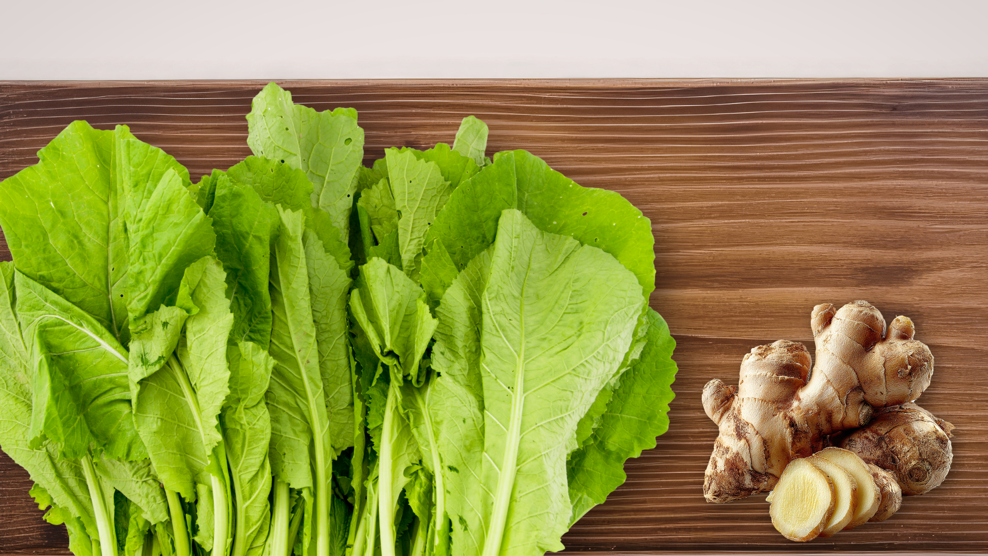 Canh cải bẹ xanh và gừng tươi hỗ trợ đào thải axit uric hiệu quả