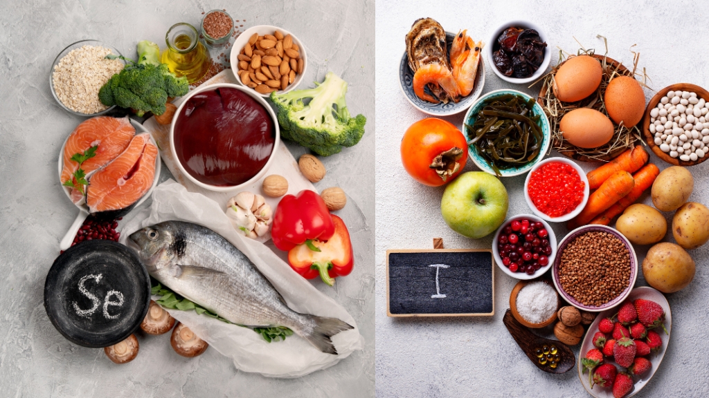 Người bệnh tuyến giáp nên ăn thực phẩm giàu i-ốt, selen, kẽm, rau quả và ngũ cốc nguyên hạt