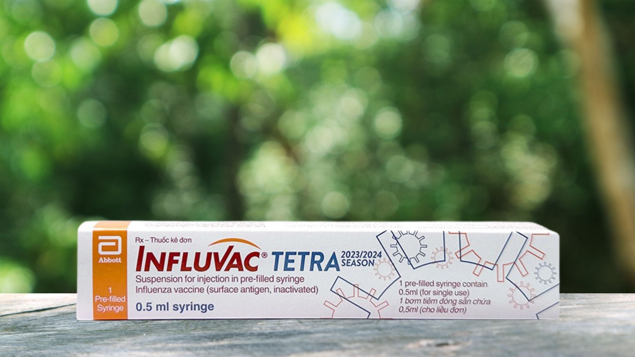 Vắc xin Influvac Tetra do Hà Lan sản xuất, giúp cơ thể tạo miễn dịch chống lại 4 chủng virus cúm mùa lưu hành phổ biến hằng năm