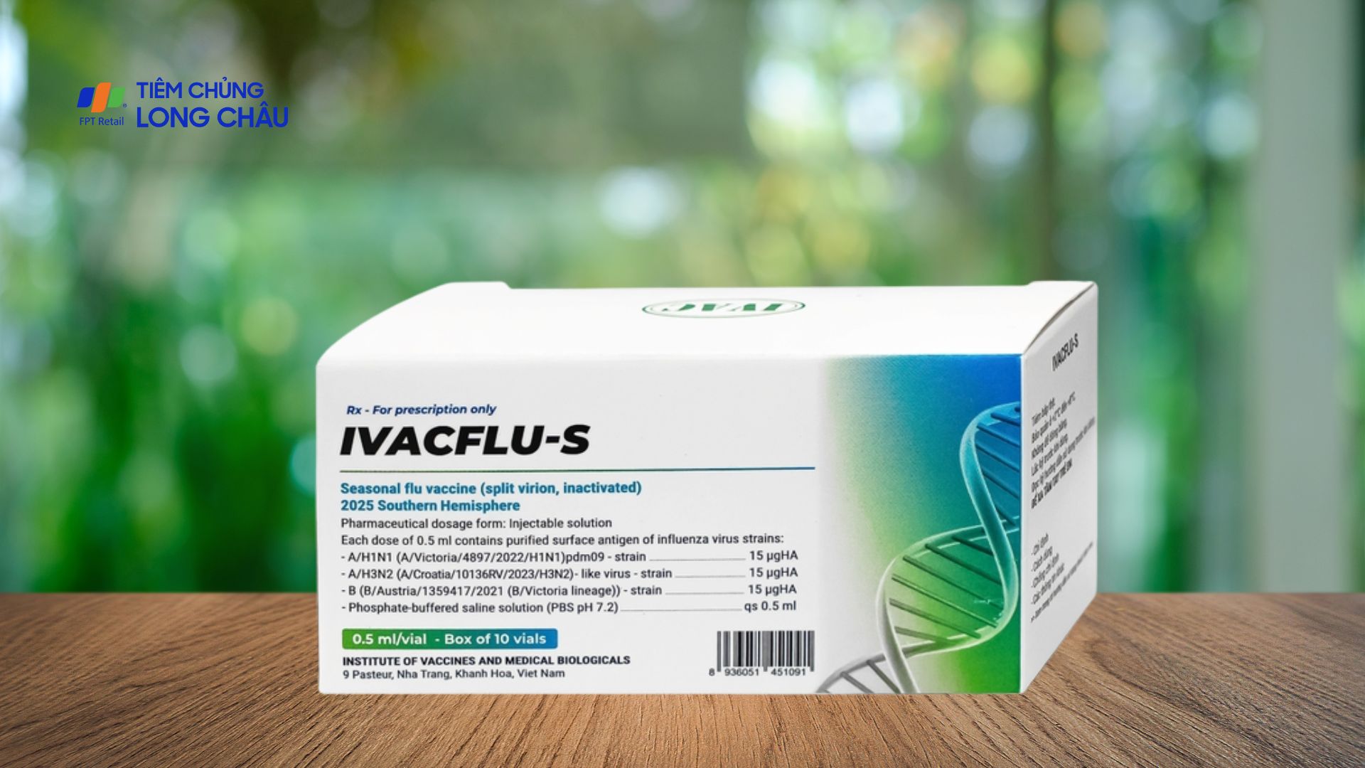 Vắc xin Ivacflu-S giúp phòng ngừa ba chủng virus cúm chính: Cúm A (H1N1), cúm A (H3N2) và cúm B