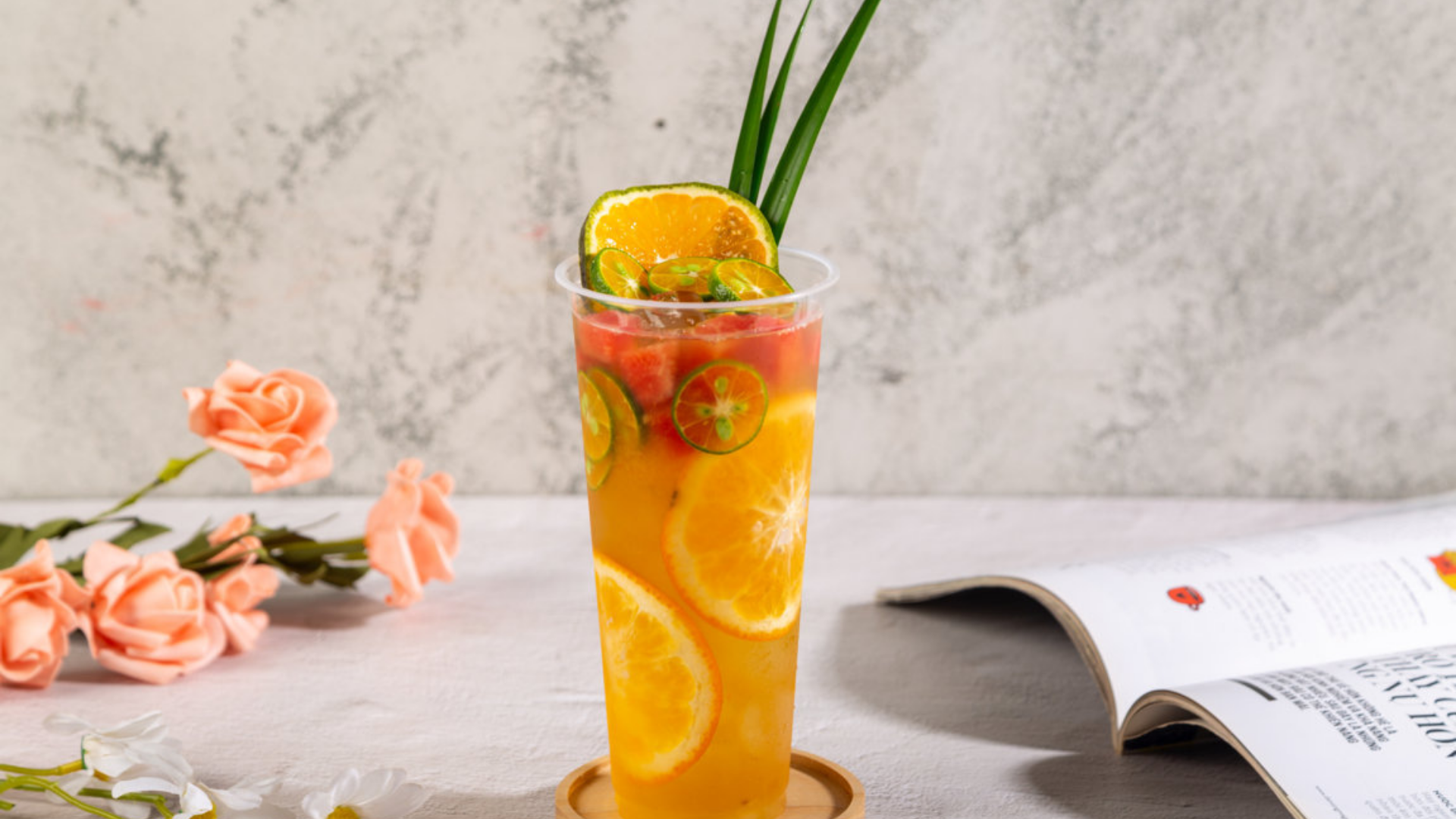 Trà hoa quả nhiệt đới mang vị chua ngọt hài hòa, nhẹ nhàng và dễ uống mỗi ngày