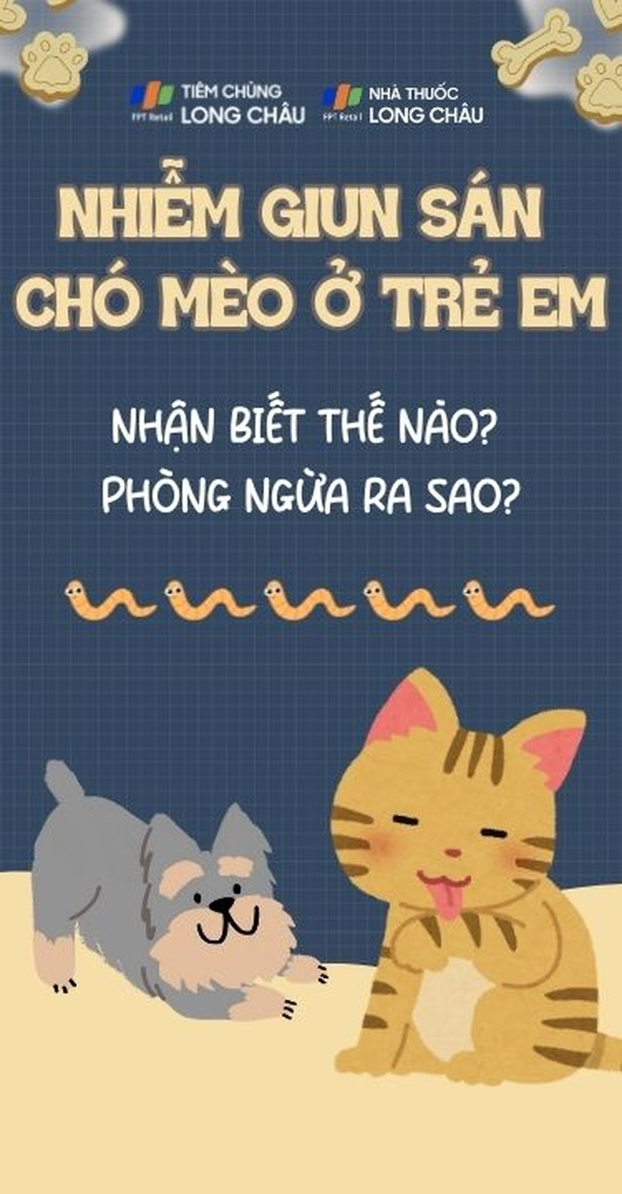 Nhiễm giun sán chó mèo ở trẻ em: Dấu hiệu nhận biết, cách phòng ngừa