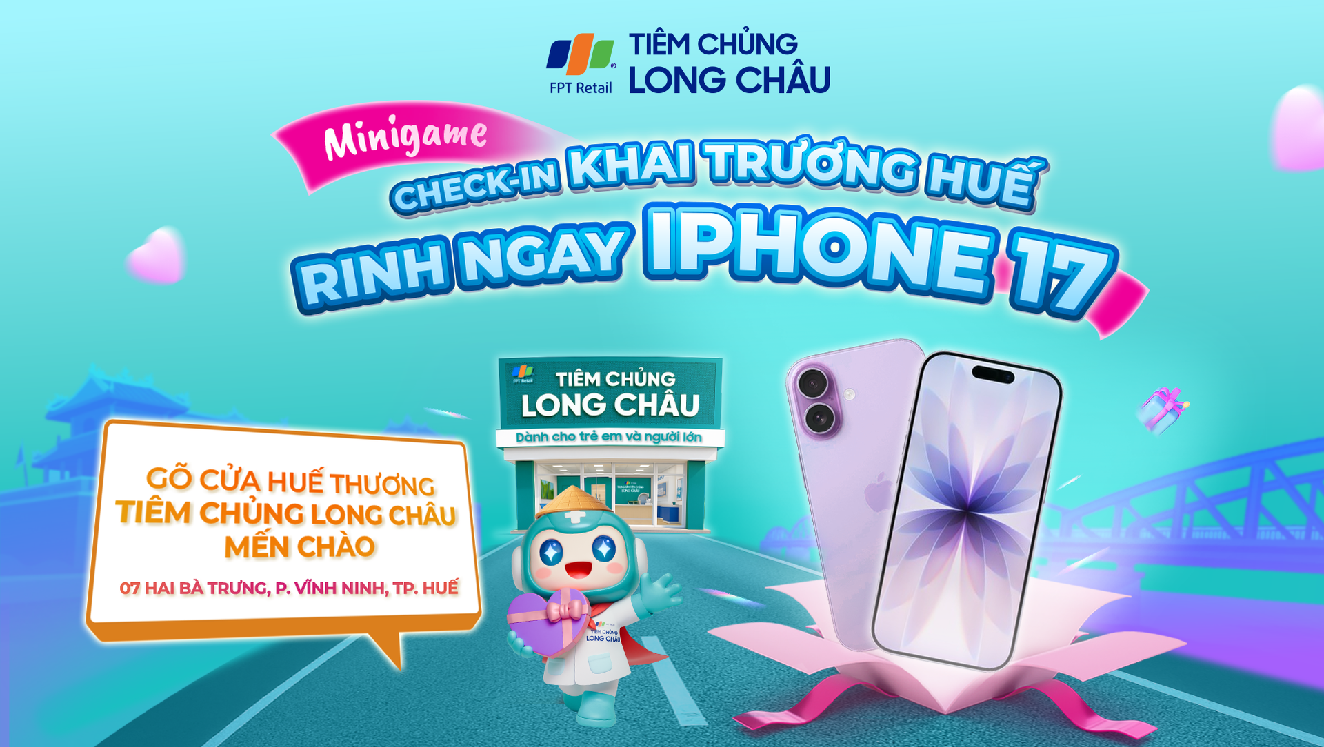 THỂ LỆ THAM GIA MINIGAME  “CHECK-IN KHAI TRƯƠNG HUẾ – RINH NGAY IPHONE 17”