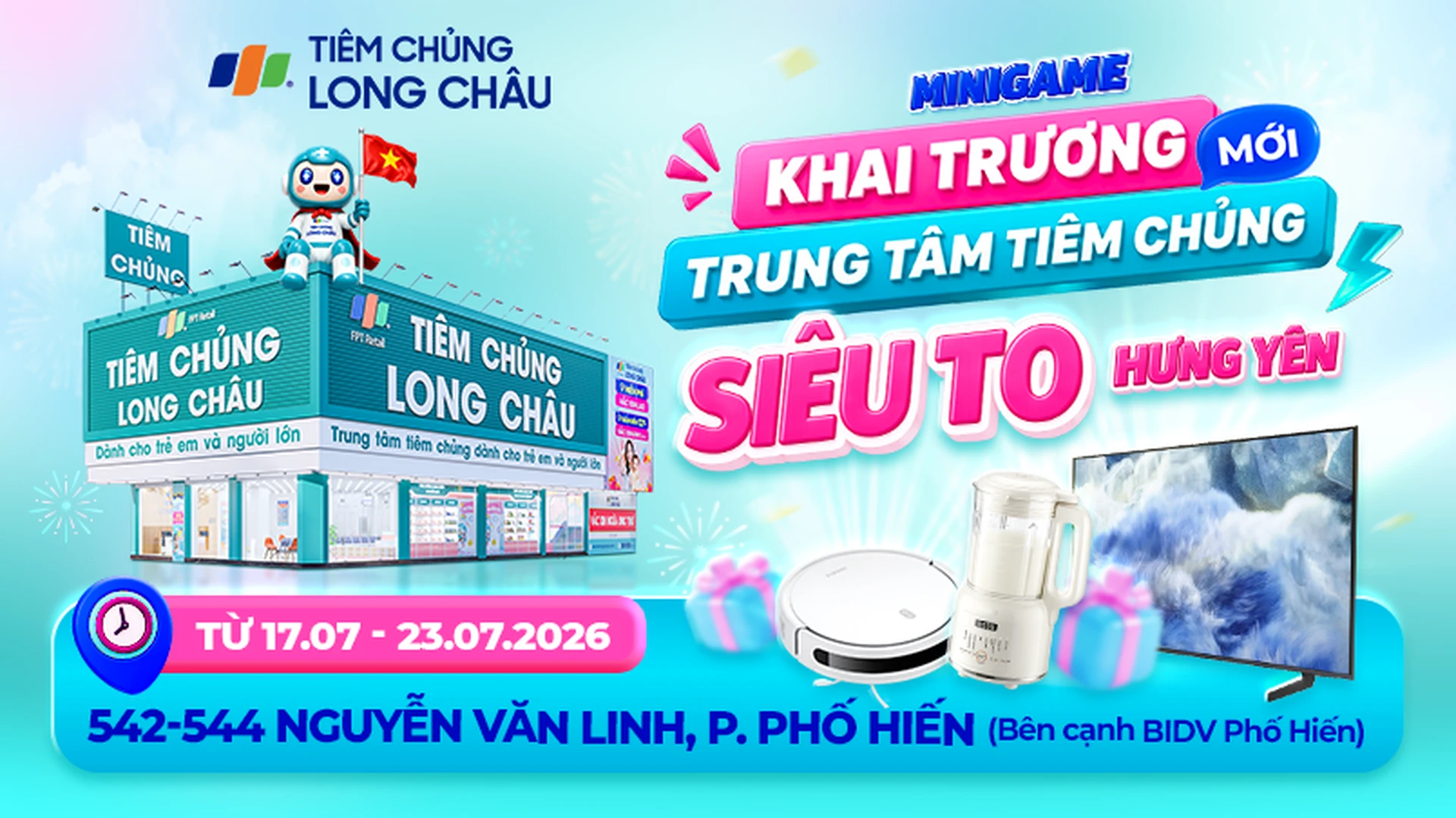 THỂ LỆ MINIGAME KHAI TRƯƠNG TRUNG TÂM TIÊM CHỦNG SIÊU TO TẠI HƯNG YÊN