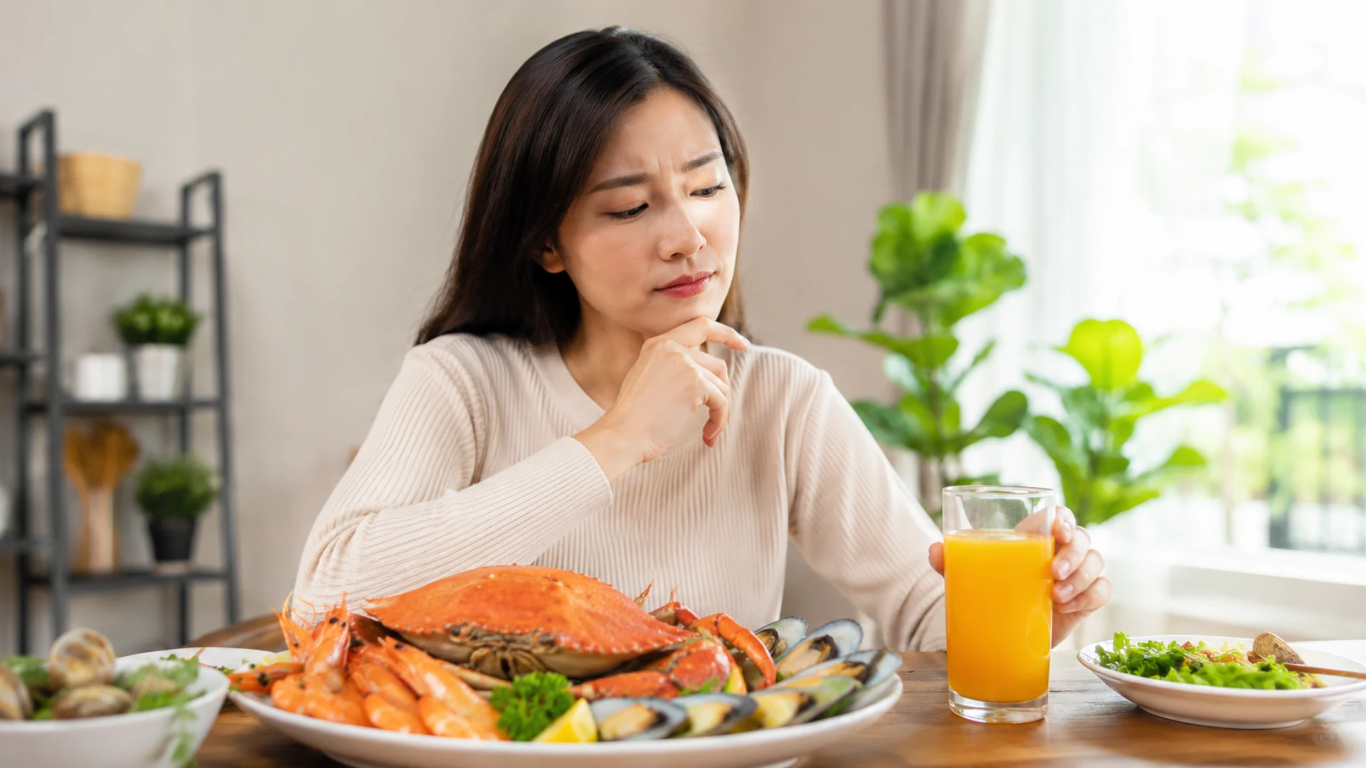 Ăn hải sản uống nước cam được không? Sự thật bạn nên biết