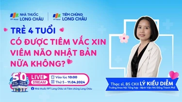 Trẻ 4 tuổi có được tiêm được vắc xin viêm não Nhật Bản nữa không?