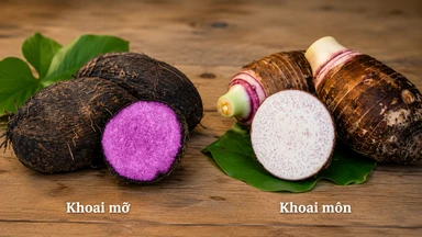 Khoai mỡ và khoai môn khác gì nhau? Bảng phân biệt chi tiết
