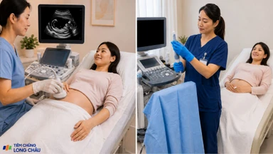 Thai 12 tuần siêu âm bụng hay đầu dò? Mẹ bầu cần chuẩn bị gì?
