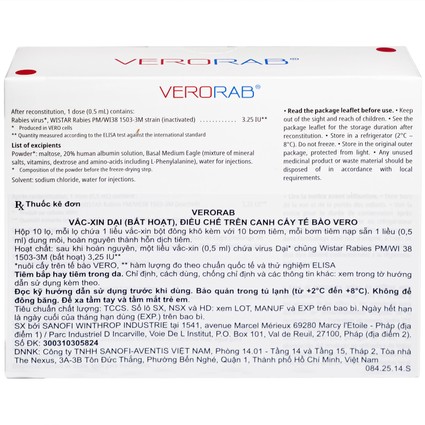 Vắc xin Verorab 0.5ml 3