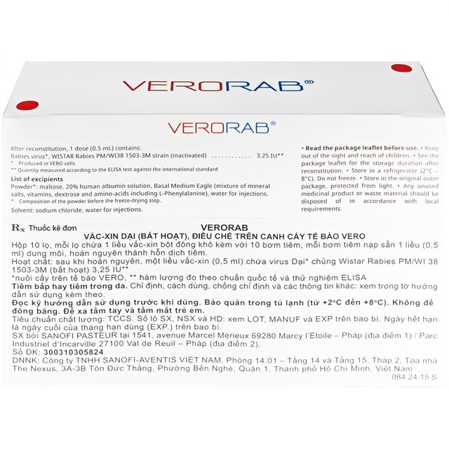 Vắc xin Verorab 0.5ml 6