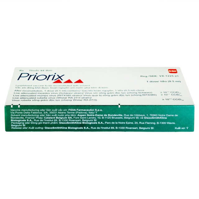 Vắc xin Priorix 0.5ml vial 1's 5