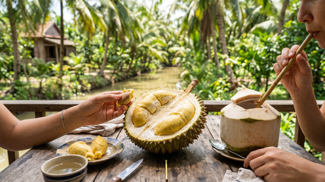 Ăn sầu riêng uống nước dừa được không? Giải đáp đúng dưới góc nhìn sức khỏe