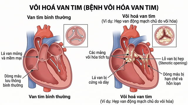Vôi hoá van tim là gì? Nguyên nhân, dấu hiệu và cách theo dõi sức khỏe tim mạch
