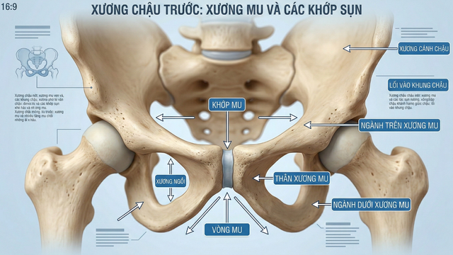 Xương mu là gì? Vị trí, chức năng và nguyên nhân đau xương mu thường gặp