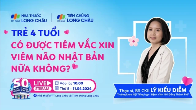 Trẻ 4 tuổi có được tiêm được vắc xin viêm não Nhật Bản nữa không?