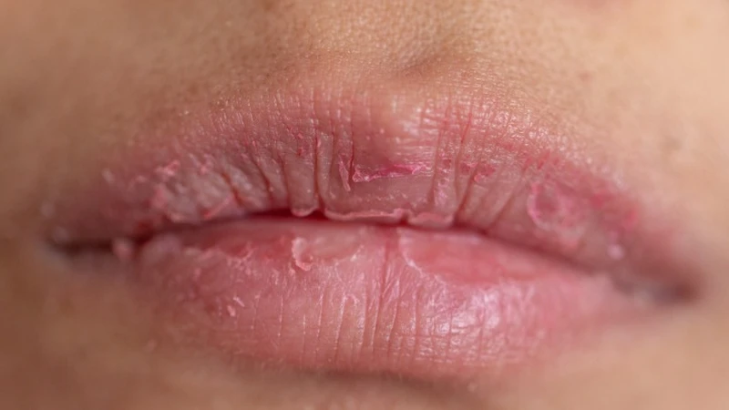 Môi khô, khô miệng là dấu hiệu của thiếu nước