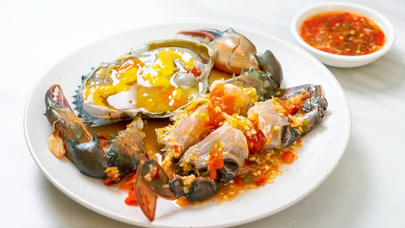 Gạch cua chủ yếu là tuyến gan tụy, hấp thu và dự trữ chất dinh dưỡng của cua