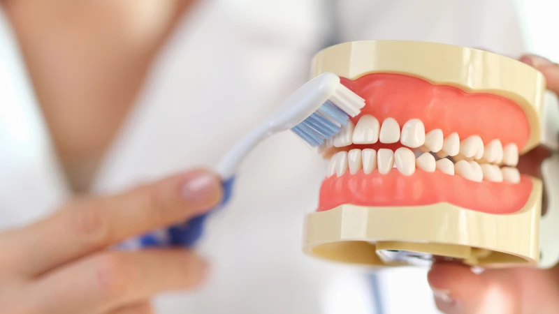 Nên chọn bàn chải lông mềm và chải răng nhẹ nhàng để không gây tổn thương nướu
