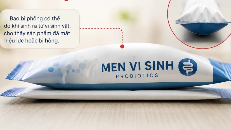 Bao bì bị phồng là dấu hiệu cảnh báo men vi sinh có thể đã hỏng