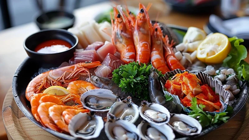 Hàu, tôm, cua và các loại hải sản khác là nguồn thực phẩm giàu selen