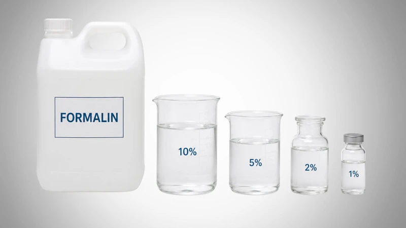 Formalin thường được sử dụng dưới dạng dung dịch với nồng độ được kiểm soát theo từng quy trình cụ thể