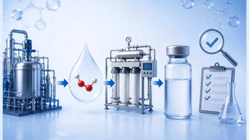 Hydrogen peroxide được sản xuất theo các quy trình công nghiệp để đạt độ tinh khiết và nồng độ phù hợp với từng mục đích sử dụng