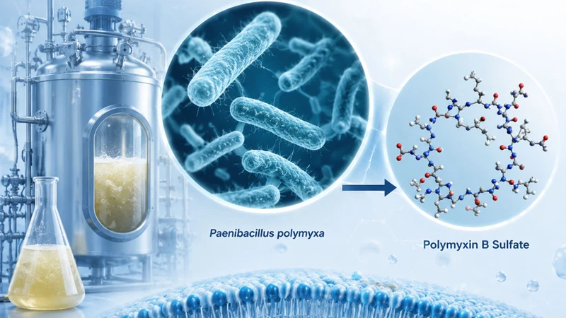 Polymyxin B Sulfate được sản xuất chủ yếu bằng công nghệ lên men vi sinh