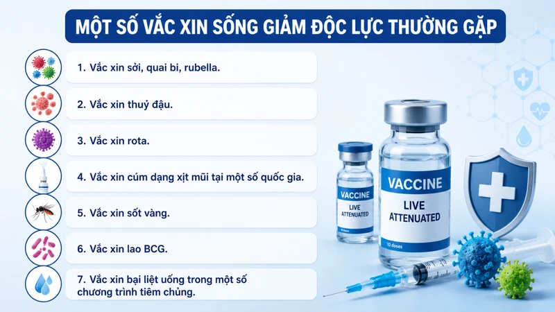 Một số vắc xin sống giảm độc lực cần khám sàng lọc trước tiêm