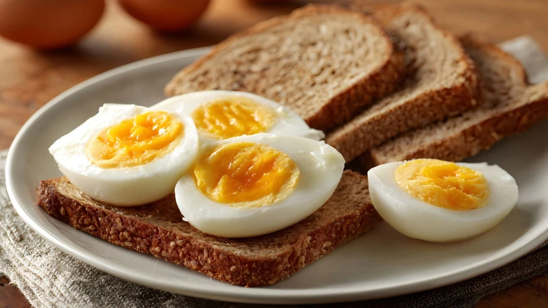 Người muốn giảm cân nên ăn kết hợp bánh mì nguyên cám với trứng luộc