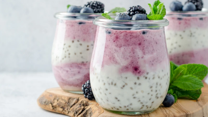 Hạt chia kết hợp sữa chua giúp tốt cho hệ tiêu hóa