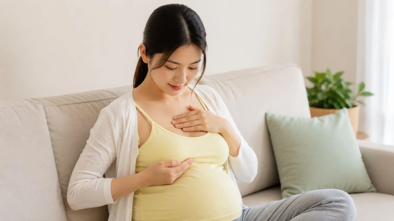 Dịch màu vàng nhạt ở đầu ngực có thể là sữa non trong thai kỳ