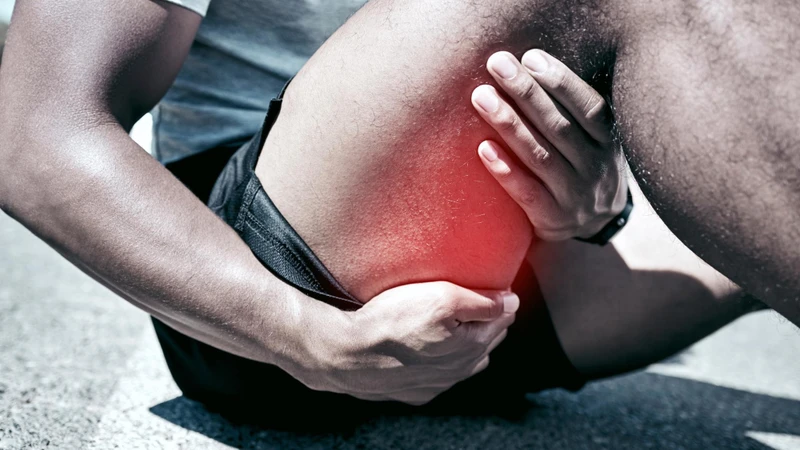 Chấn thương gân kheo biểu hiện đau chói đột ngột
