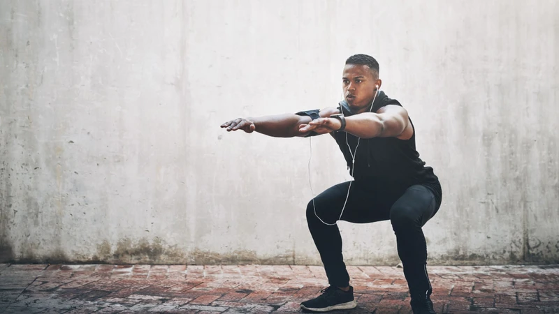 Bài tập squat giúp tăng sức mạnh cho nhiều nhóm cơ quan trọng như cơ đùi, bắp chân và cổ chân