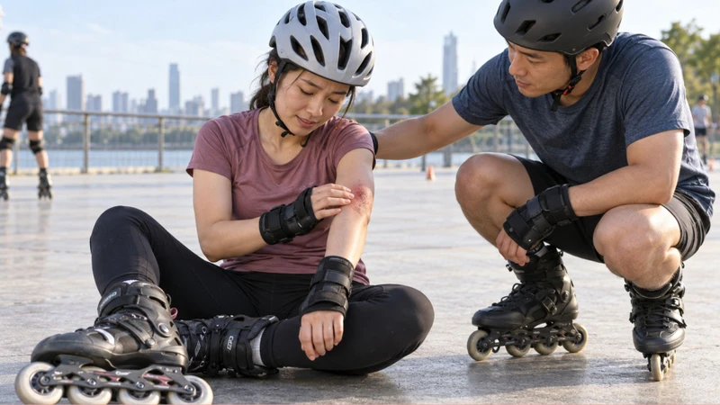 Da ma sát với mặt sân thường gây trầy xước