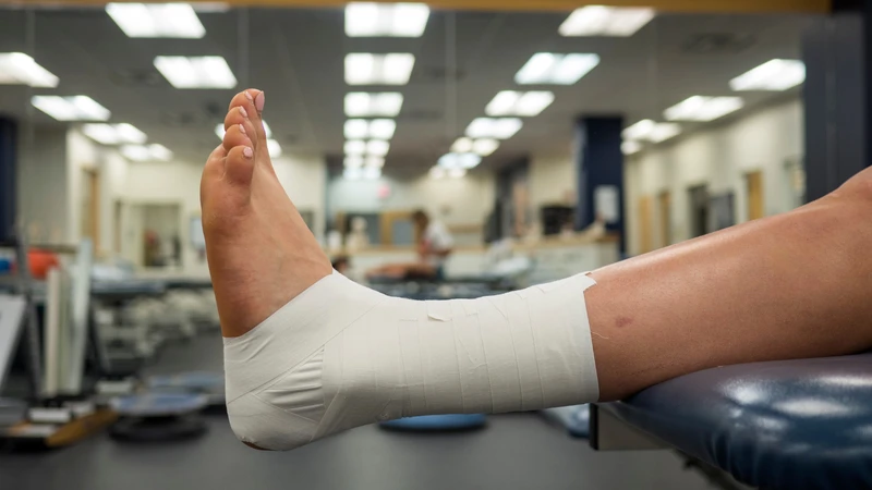 Cách băng cổ chân khi bị bong gân đóng vai trò quan trọng giúp cố định khớp