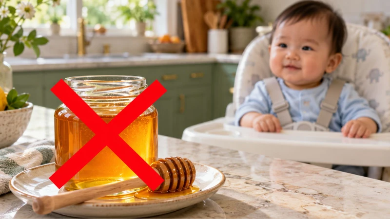 Không dùng mật ong cho trẻ dưới 12 tháng tuổi