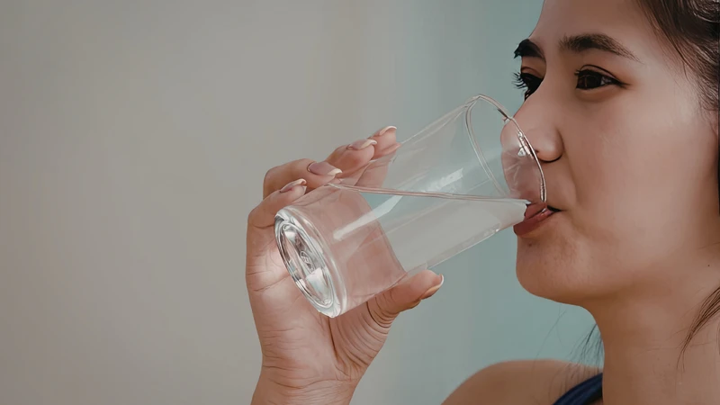 Uống đủ nước mỗi ngày giúp hỗ trợ nhịp tim ổn định trong trường hợp nhẹ