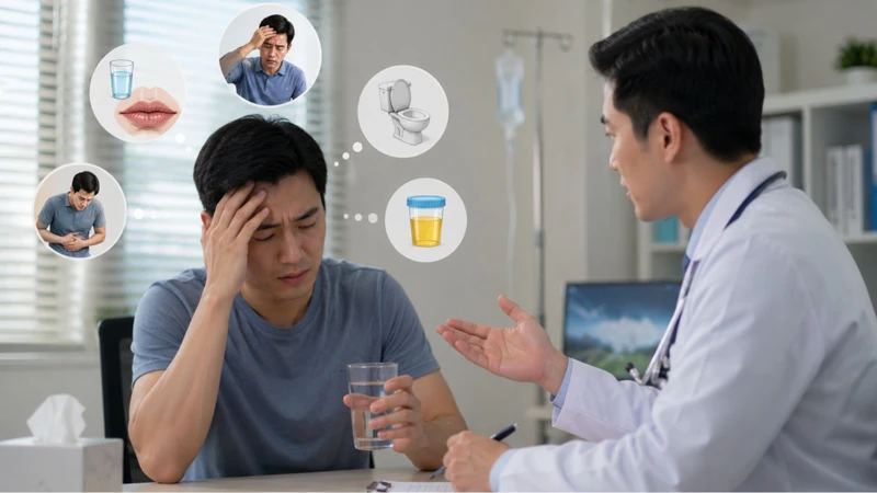 Người bệnh cần đến cơ sở y tế nếu xuất hiện các dấu hiệu mất nước