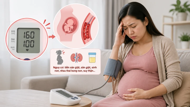 Cao huyết áp thai kỳ có thể liên quan nhiều yếu tố nguy cơ
