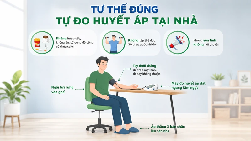 Đo đúng cách giúp kết quả huyết áp đáng tin cậy hơn