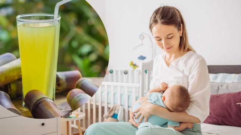 Cho con bú uống nước mía được không? Có tốt không? 1