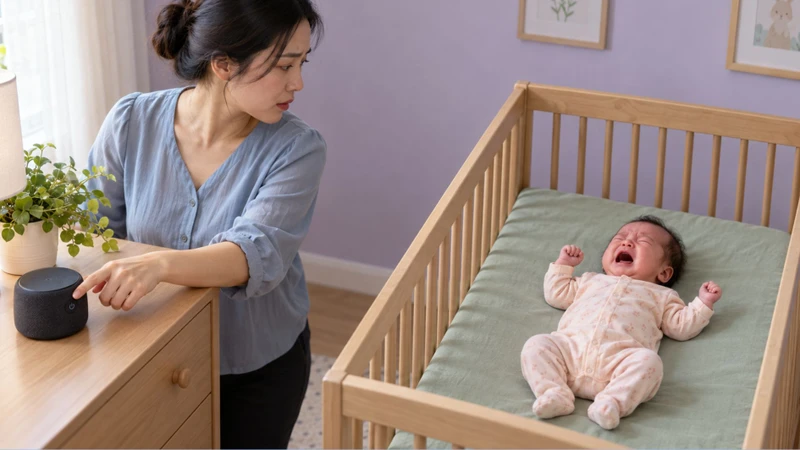 Nên tắt nhạc khi trẻ giật mình, quấy khóc
