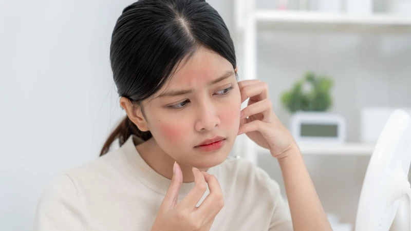 Viêm da do tiếp xúc dị ứng là một trong những nguyên nhân dẫn đến da mặt bị dị ứng