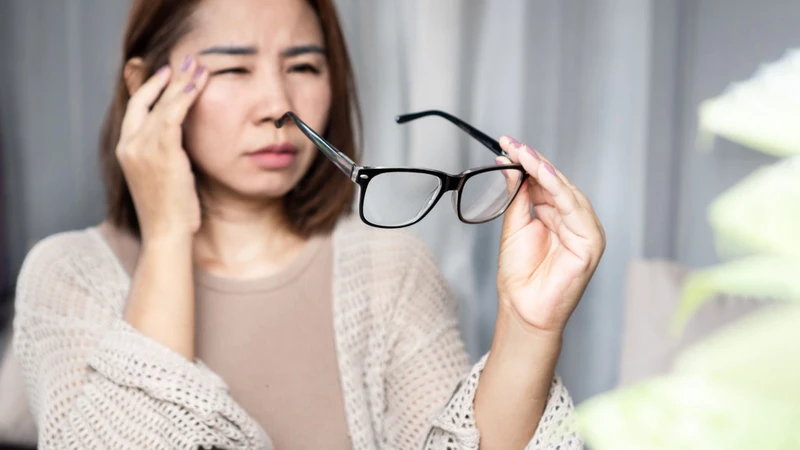 Khi bị cận thị, mỏi mắt xuất hiện khi mắt phải điều tiết liên tục