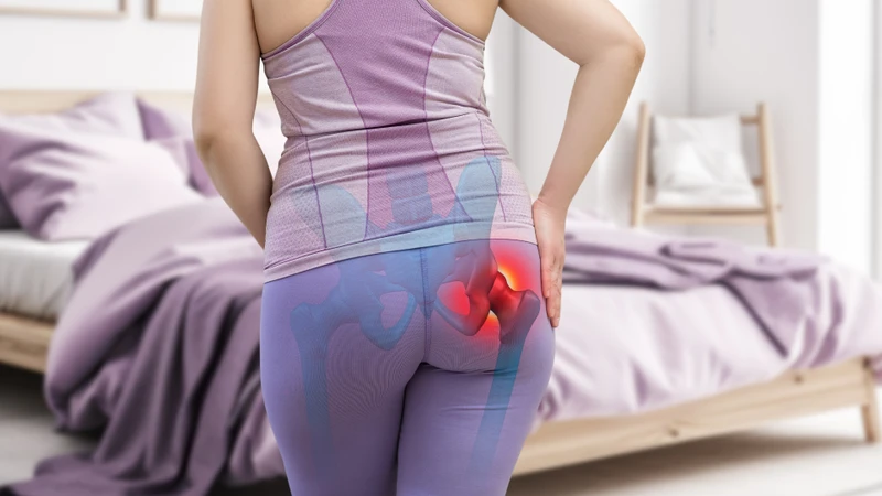Viêm khớp có thể khiến vùng khớp háng sưng, đau và hạn chế vận động